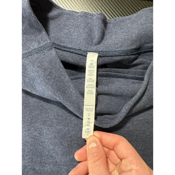 Lululemon Cotton Blend Athletic Skirt Sweat Skirt Comfy Lounge Blue Size 10 - Picture 6 of 9